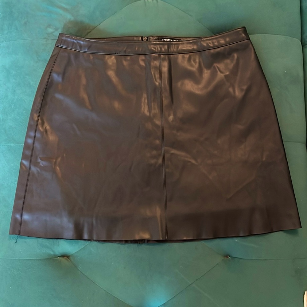 Kenneth Cole Faux Leather Skirt